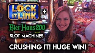Absolutely CRUSHING Bier Haus 200 Slot Machine! Bonus HUGE Win!!!