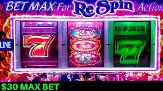 High Limit RED HOT 7s ReSpin Slot Machine Live Play | Season 8 | Episode #13