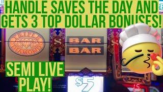 Tons Of Top Dollar And Bonus After Bonus, Semi Live With Triple Stars And Triple Diamond Deluxe!