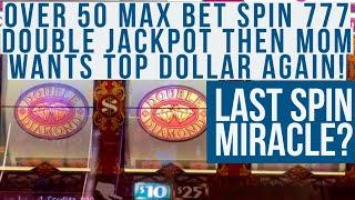 Mom Spins 777 Double Jackpot over 50 Times, Then She Takes On Top Dollar Again!