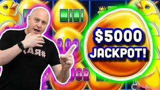 Huge $5,000+ Jackpot!  Drop N Lock Sweet Tweet - Amazing Bonus Round on a $50 Max Bet!