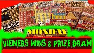 SCRATCHCARDS....THE DRAW..AND WHAT VIEWERS HAVE WON.AND WILL BE SENT TO THEM