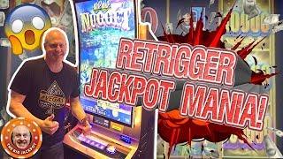 45 FREE GAME$ RETRIGGER AND JACKPOT! HUGE PLAY on Wild Wild Nugget! What Else Could You Ask For?