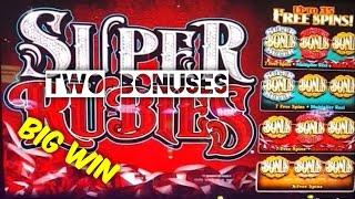 Super Rubies slot - Two featured bonuses - Big Win bonus - Slot Machine Bonus