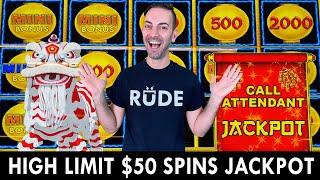 HIGH LIMIT JACKPOT  $50 Spins Strike A Lighting Cash WIN
