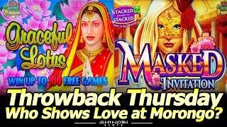 Konami Oldies at Morongo for Throwback Thursday - Graceful Lotus and Masked Invitation Slot Machines