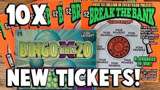 NEW TICKET WINS!!  10X Break the Bank + Bingo Times 20  TEXAS LOTTERY Scratch Off Tickets