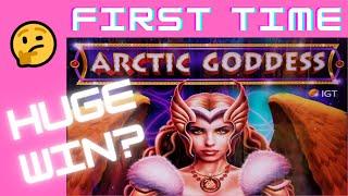 FIRST TIME!  HUGE WIN? on ARCTIC GODDESS SLOT MACHINE POKIE + BAO GONG SLOT POKIE + MORE!