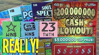 REALLY! 2X $50 Tickets  $190 TEXAS LOTTERY Scratch Offs