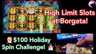 Riding the High Limit Roller Coaster at Borgata + $100 Spin Holiday Slot Challenge!