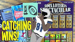 CATCHING WINS! $50 500X  $170 TEXAS LOTTERY Scratch Offs
