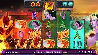 ELEMENTAL WRATH Video Slot Casino Game with a FLAME VS WATER FREE SPIN BONUS