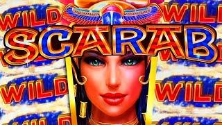 WINNING WILDS! SCARAB FREE GAMES!! FINALLY GOT THE BONUS Slot Machine Bonus (IGT)
