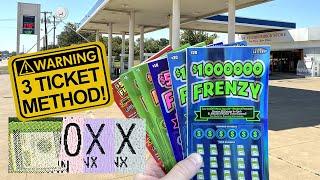 3 TICKET METHOD WORKS!  Playing $190 TEXAS LOTTERY Scratch Offs