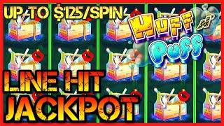 HIGH LIMIT Lock It Link Huff N' Puff JACKPOT HANDPAY UP TO $125 SPINS Slot Machine Casino