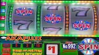 Blazing 7s Slot Machine & Wheel of Fortune Triple Double Emeralds Slot @ San Manuel 赤富士スロット カジノ スロット