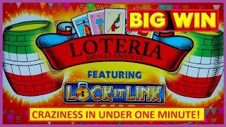 HUGE WIN in FIRST MINUTE! Lock It Link Loteria Slots - AWESOME!