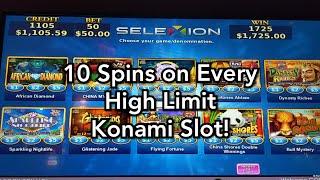$1100 High Limit Konami Slot Challenge!