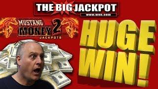 HUGE WIN  FREE GAMES JACKPOT MUSTANG MONEY 2 PAYS OUT BIG! | The Big Jackpot