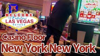CASINO TOUR:  New York New York Hotel and Casino in Las Vegas CASINO Floor and SLOT MACHINE Tour