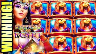 WILDS! WILDS WILD!! 4 BONUS SYMBOLS! NEW MISTRESS OF EGYPT GRAND Slot Machine Bonus (IGT)