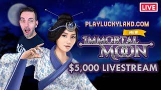 LIVE $5,000 on PlayLuckyland *NEW* Immortal Moon Slot Machine #ad
