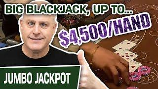 BLACKJACK Spending: Up To $4,500/HAND - Part 2  CRUSHING The BIG BETS in Reno