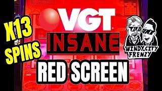 VGT SLOT! CASINO NIGHT!INSANE RED SCREEN SPINSX13 RED SPINS!HO CHUNK GAMING MADISON!