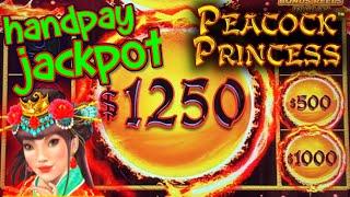 Dragon Link Peacock Princess HANDPAY JACKPOT HIGH LIMIT $50 MAX BET Bonus Round Slot Machine Casino
