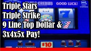 Live Slot Play!  Triple Strike, Triple Stars, Top Dollar & 3x4x5x Pay! Aria Las Vegas!