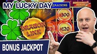 MY LUCKY DAY at The Casino!  High-Limit Dragon Link Slot Machine Brings Me TWO HANDPAYS