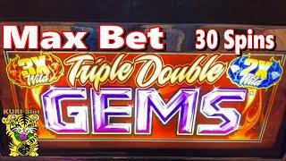 THANK YOU GOD !!TRIPLE DOUBLE GEMS Slot (EVERI) MAX BET 30 SPINS !MAX 30 #15 栗スロ
