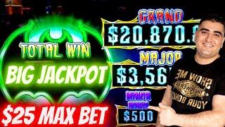 BIG HANDPAY JACKPOT On Cats Hats & More Bats Slot -$25 Max Bet | Slot Machine BIG JACKPOT | EP-10