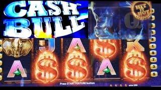 Cash Bull Slot Machine Bonus Won w/ Retriggers ! Live Slot Play