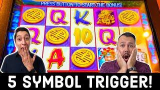 Super RARE 5 Symbol TRIGGER on Triple Fortune Dragon! 60 FREE GAMES our BIGGEST WIN on this SLOT!