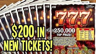 $200 IN TICKETS! 7X WINS! **NEW** 777  TX Lottery Scratch Offs