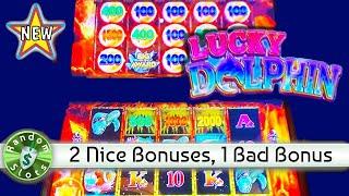 ️ New - Lucky Dolphins Volcano Link slot machine, Nice Bonuses and one Bad Bonus