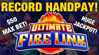 My BIGGEST JACKPOT! on Ultimate Fire Link at Cosmo Las Vegas  3 $50 MAX BET Features in all!