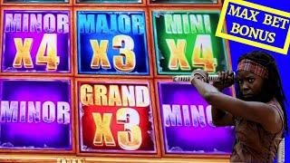 The Walking Dead 2 Slot Machine Max Bet Bonus & 4x Minor Jackpot Won | Sumatran Storm Slot Bonuses