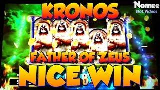 Nice Win!! - Kronos, Father of Zeus Slot Machine - $1.50 Re-Spin Feature