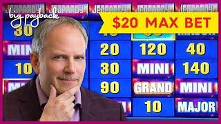 $20 MAX BET BONUSES! Jeopardy Slot - I FINALLY WON ON JEOPARDY!