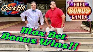 MAX BETQuick Hit Slot Machine, Jackpot Wins! Bonuses, Line Hits! Season 3 Episode 5, Live Play!