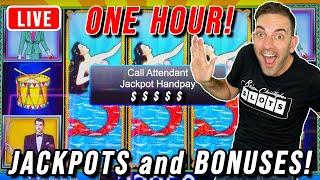 ONE HOUR of JACKPOTS & BONUSES  Your FAVORITE Link Slots!