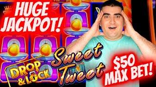 MY LARGEST JACKPOT On Drop & Lock Slot Machine - $50 MAX BET | High Limit Slot JACKPOT | EP-5