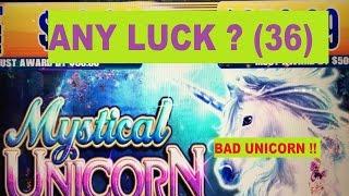 ANY LUCK ? Free Play Slot Live Play (36)MYSTICAL UNICORN Slot machine (WMS)$2.00 Max Bet