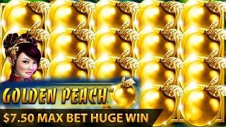 ️GOLDEN PEACH HUGE WIN️$7.50 MAX BET With Top Symbol Land Many Jackpot Feature  Bonus Slot Machine