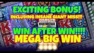 DANGER HIGH VOLTAGE (BIG TIME GAMING) HUGE WIN! MUST SEE! EXCITING BONUS & LINE HIT LIVE PLAY