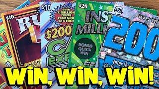 WIN, WIN, WIN! $20 200X, $20 Instant Millionaire + MORE!  TEXAS LOTTERY Scratch Off Tickets