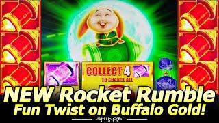 NEW Rocket Rumble Slot Machine - A Fun Twist on Buffalo Gold! Live Play and Free Spins Bonuses!