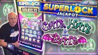 SUPER WIN! SuperLock Jackpot  Cats, Hats & Bats! | The Big Jackpot
